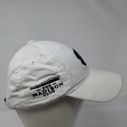 Live Lucky The Madison Club Slideback Hat White OSFA Adjustable Black Clover