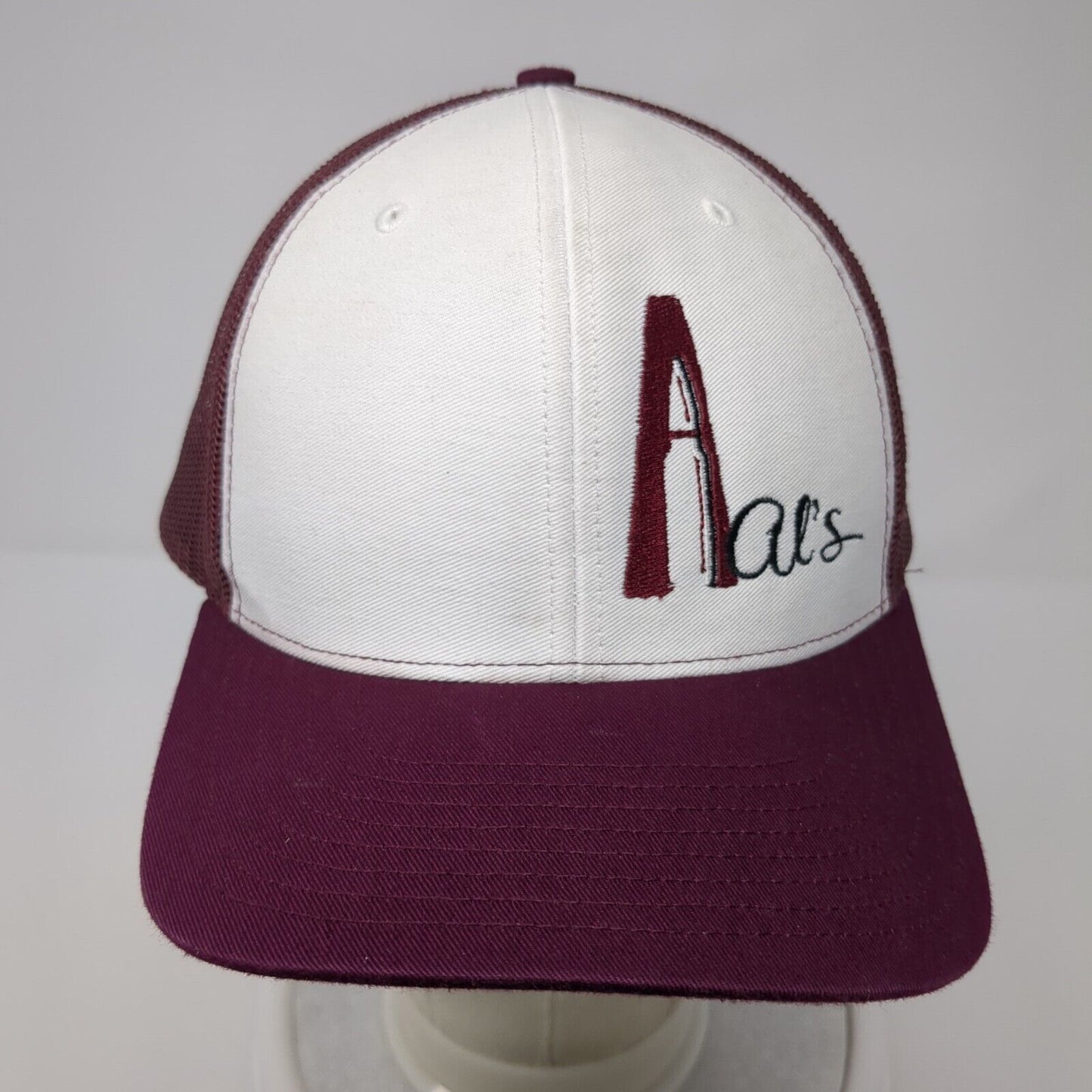 Aae's Snapback 112 Trucker Hat Red One Size Adjustable Mesh Back Richardson