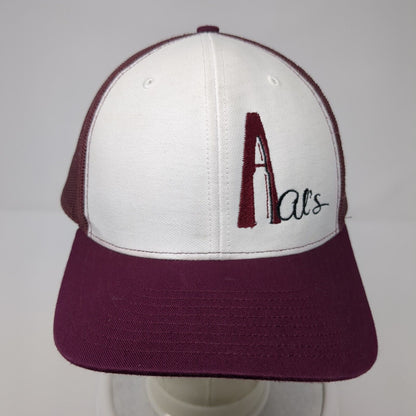 Aae's Snapback 112 Trucker Hat Red One Size Adjustable Mesh Back Richardson