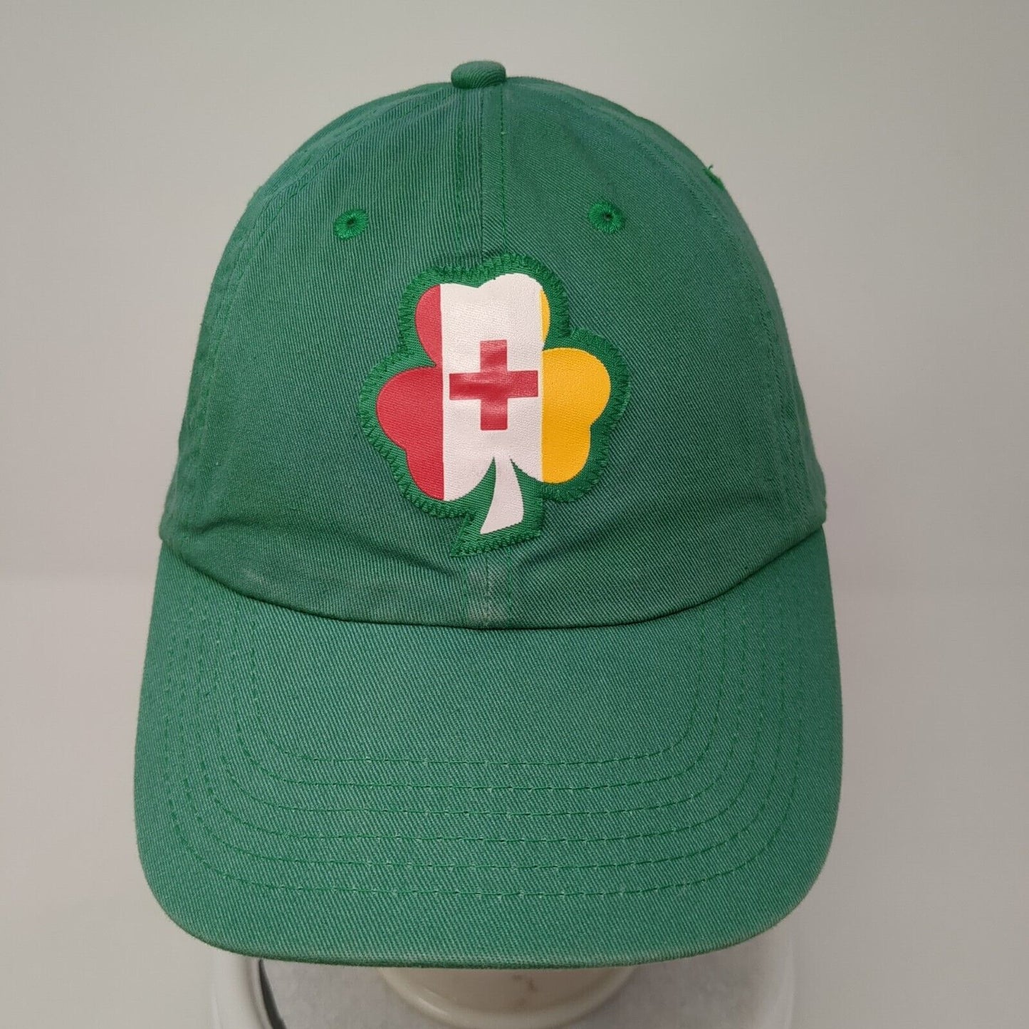 Clover Logo Patch Slideback Hat Green One Size Adjustable 6 Panel