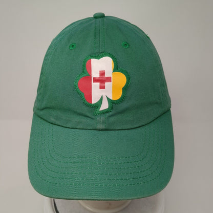 Clover Logo Patch Slideback Hat Green One Size Adjustable 6 Panel