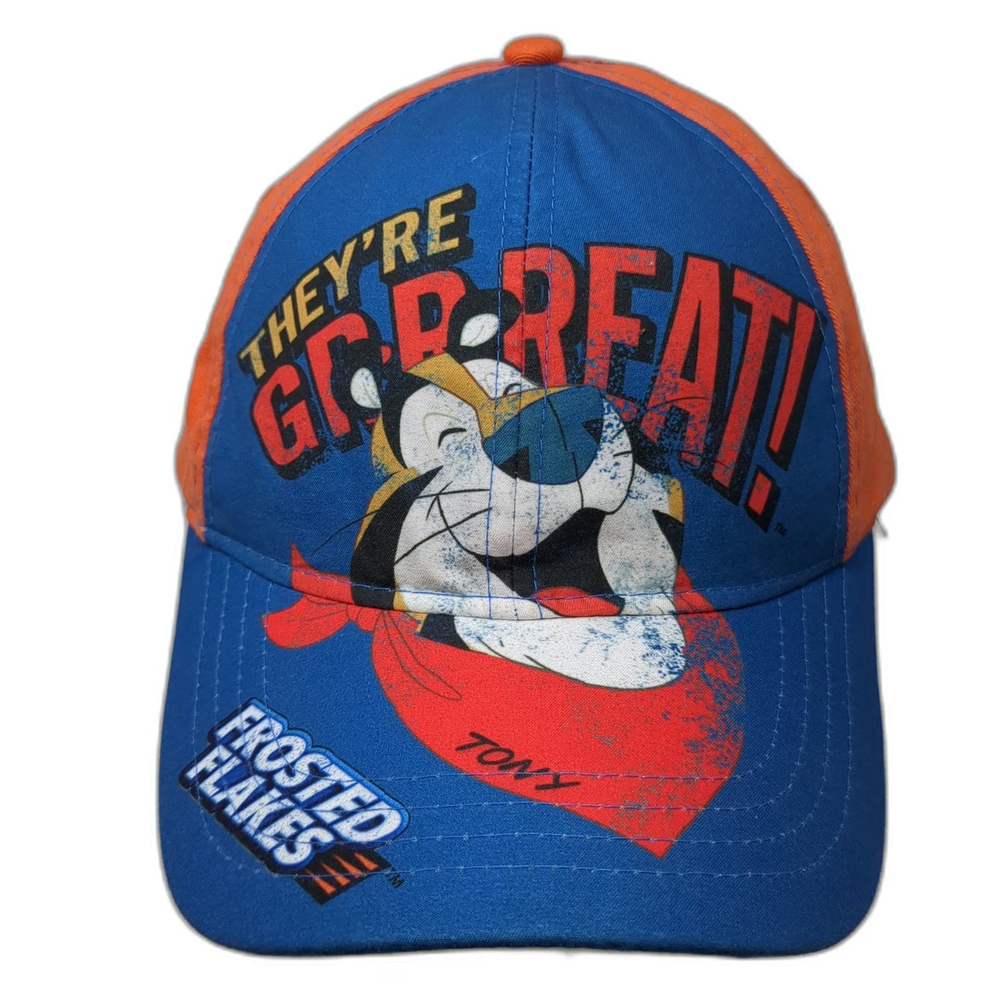 H3 Headwear Baseball Cap Blue OS Frosted Flakes Tony Tiger Strapback Hat Retro