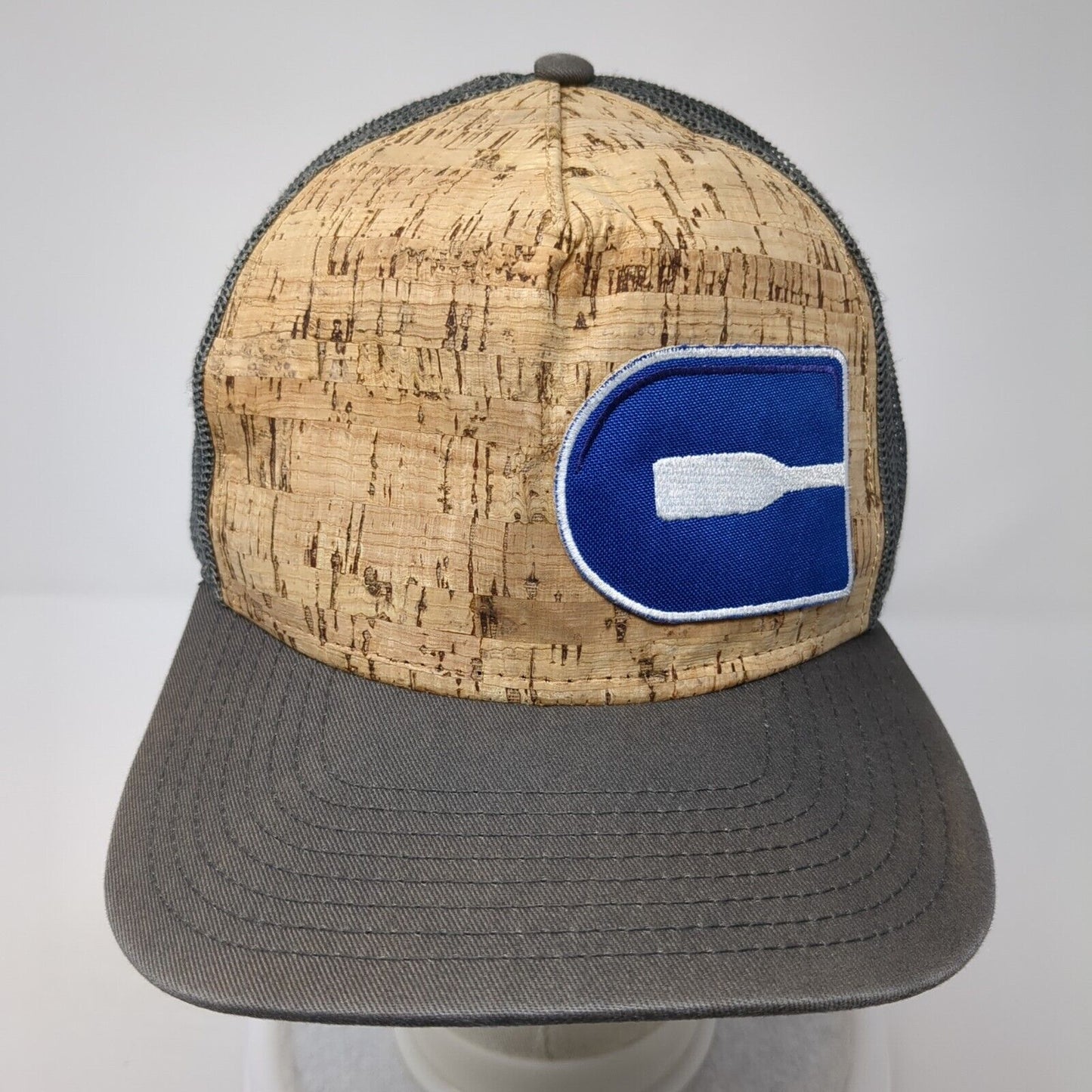 Otto Snapback Trucker Cork Hat Gray One Size Adjustable Mesh Back Polyester