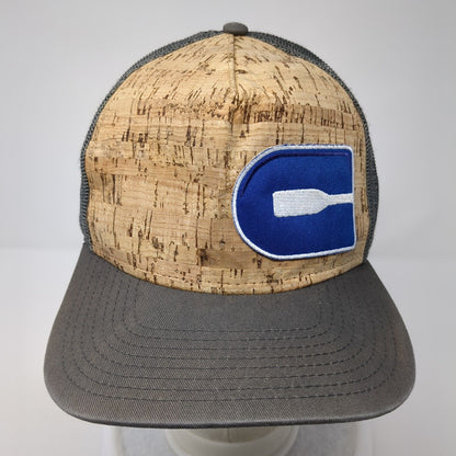 Otto Snapback Trucker Cork Hat Gray One Size Adjustable Mesh Back Polyester