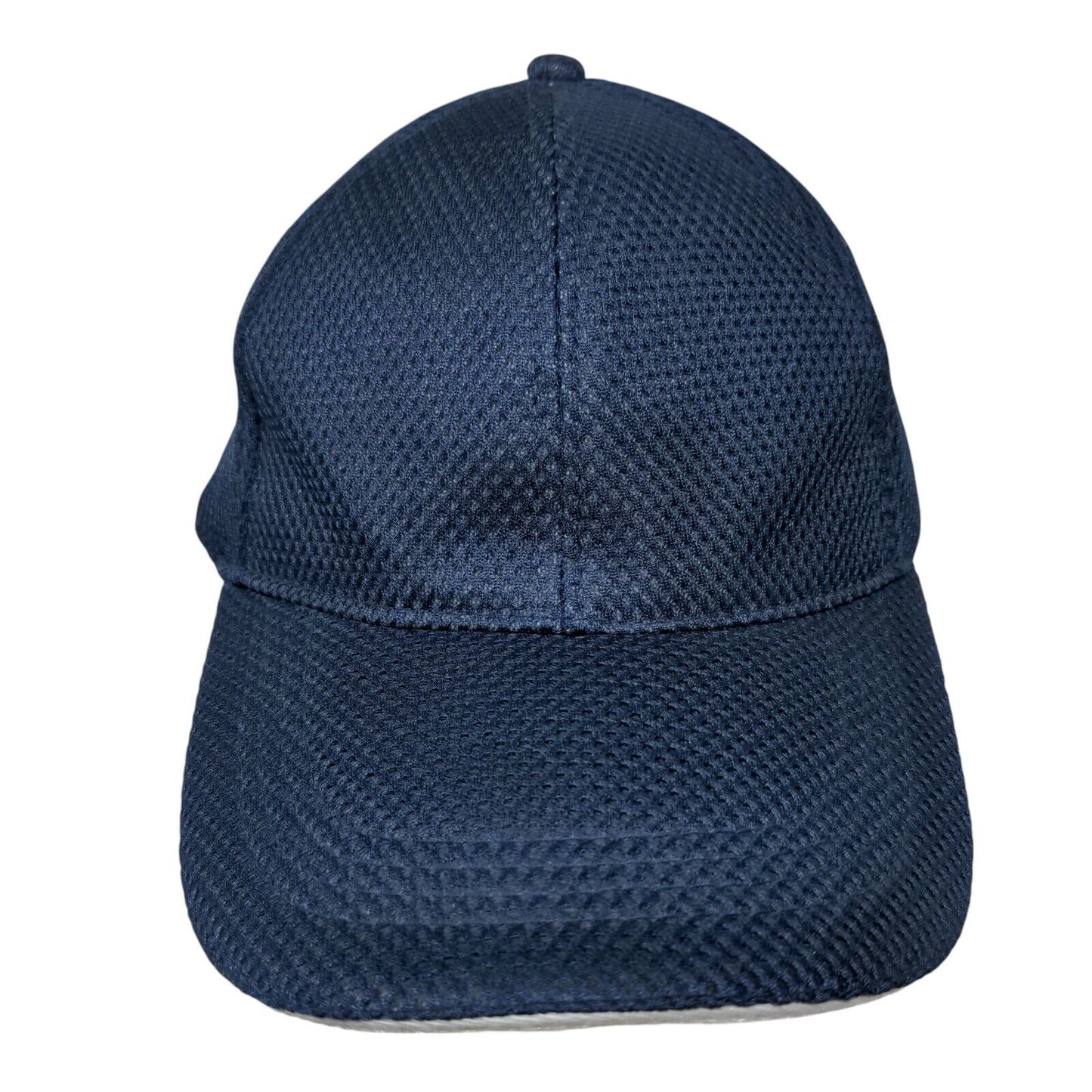 Unbranded Strapback Hat Blue 58cm Adjustable Breathable Mesh 6 Panel Polyester
