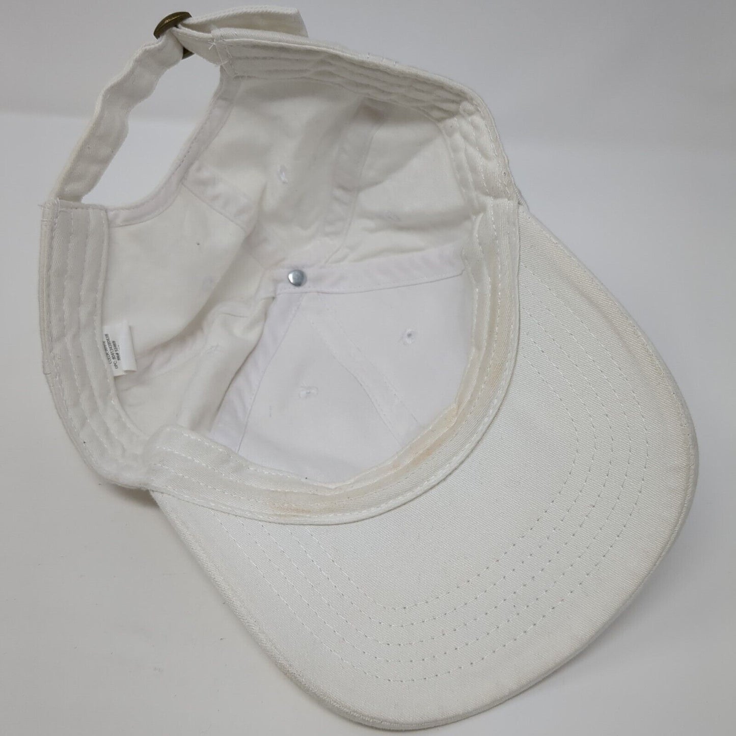 Unbranded Slideback Hat White One Size Adjustable Solid Blank 6 Panel