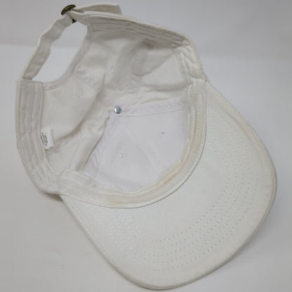 Unbranded Slideback Hat White One Size Adjustable Solid Blank 6 Panel