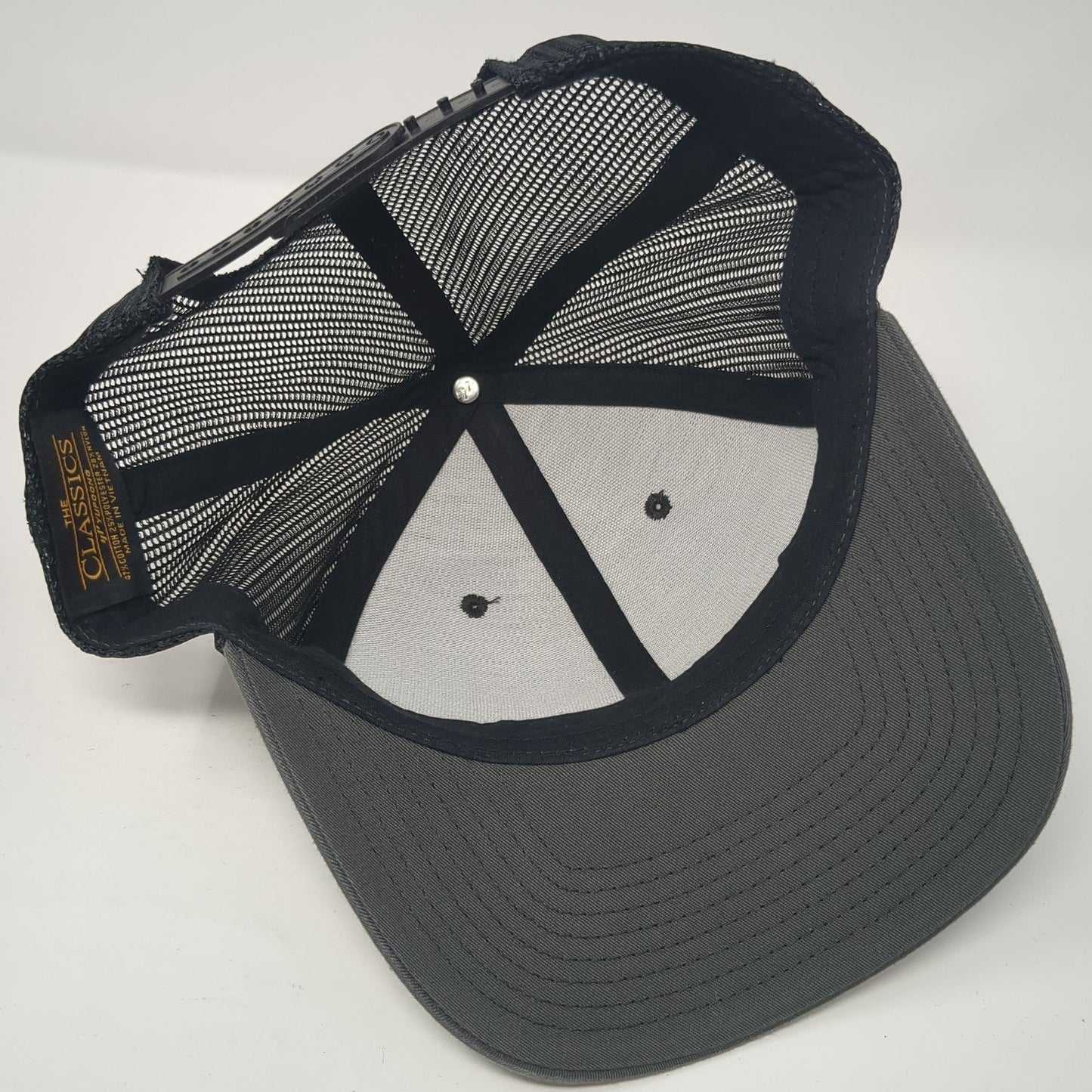 The Classics Yupoong Snapback Mesh Back Trucker Hat Gray One Size Blank