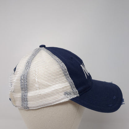 NOTS Strapback Hat Blue One Size Adjustable Distressed Mesh Back Outdoor Cap