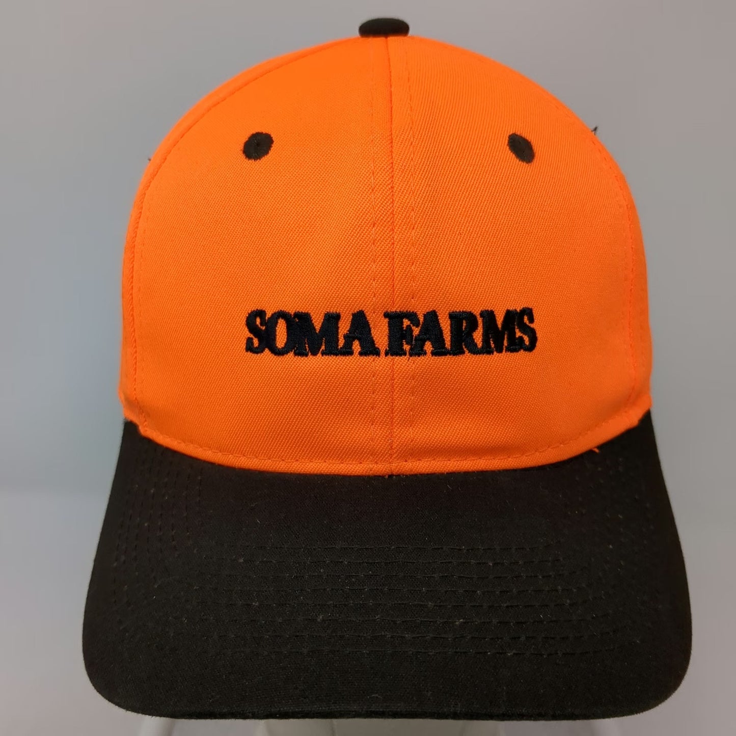 Outdoor Cap Snapback Hat Orange One Size Soma Farms Structured Contrast Brim