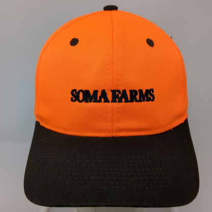 Outdoor Cap Snapback Hat Orange One Size Soma Farms Structured Contrast Brim