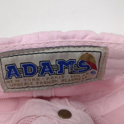 Adams Slideback Hat Pink One Size Adjustable Leather Strap Monogram