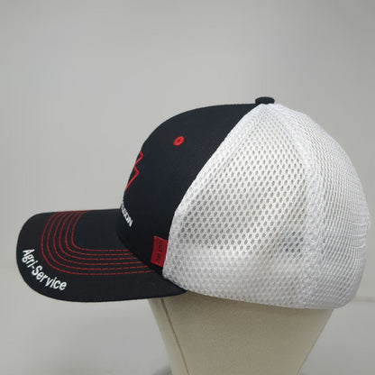 Massey Ferguson Trucker Hat Black One Size Mesh Back Snapback Agri-Service