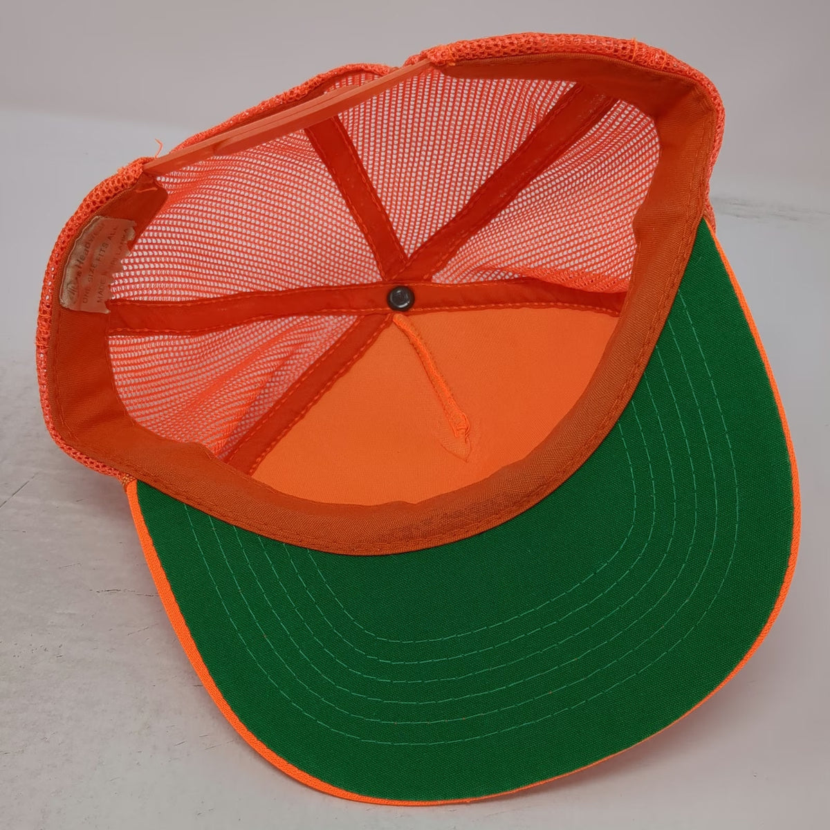 K-Products Trucker Hat Orange One Size Mesh Back Elk Graphic Nucla Colorado