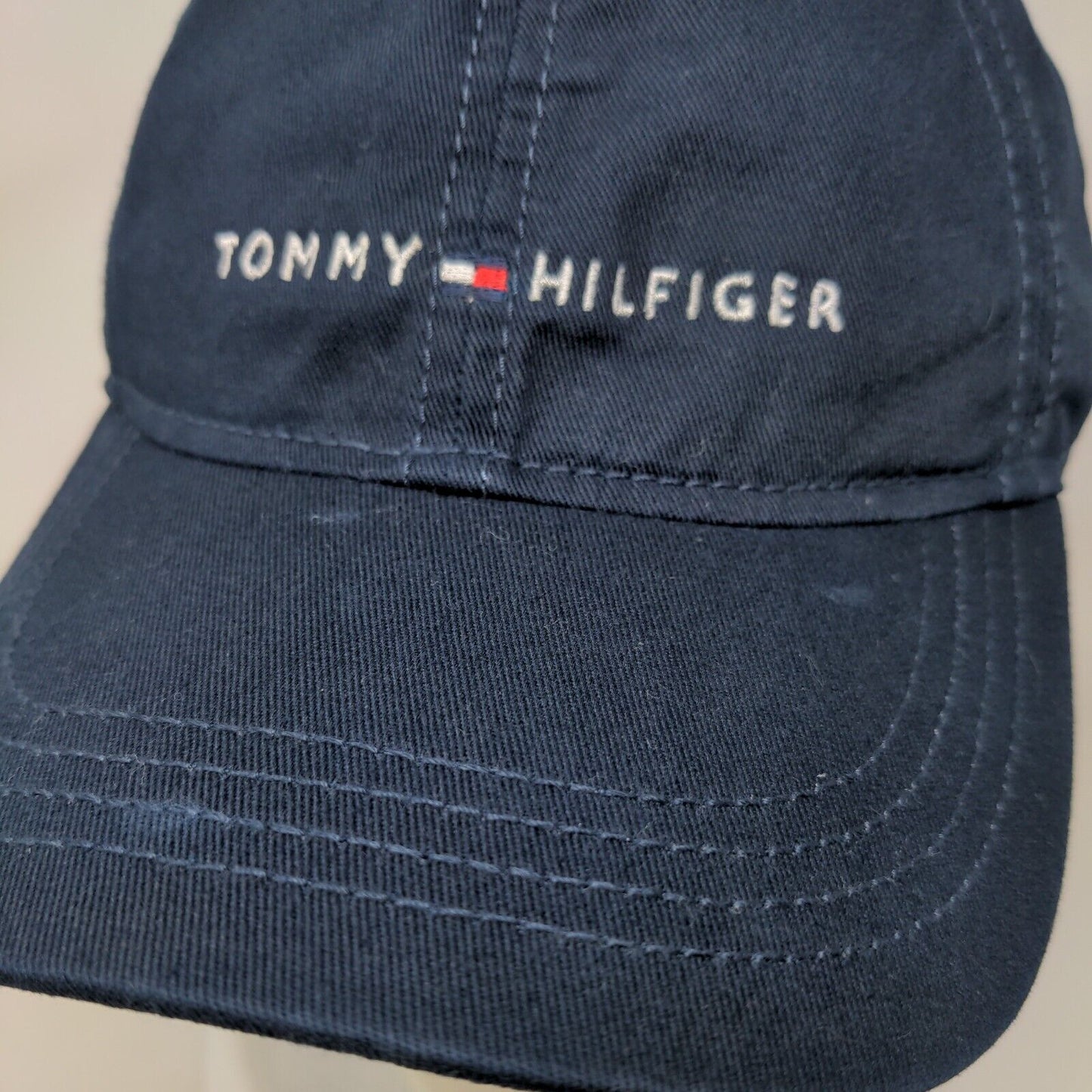 Tommy Hilfiger Slideback Hat Blue One Size Adjustable Embroidered 6 Panel