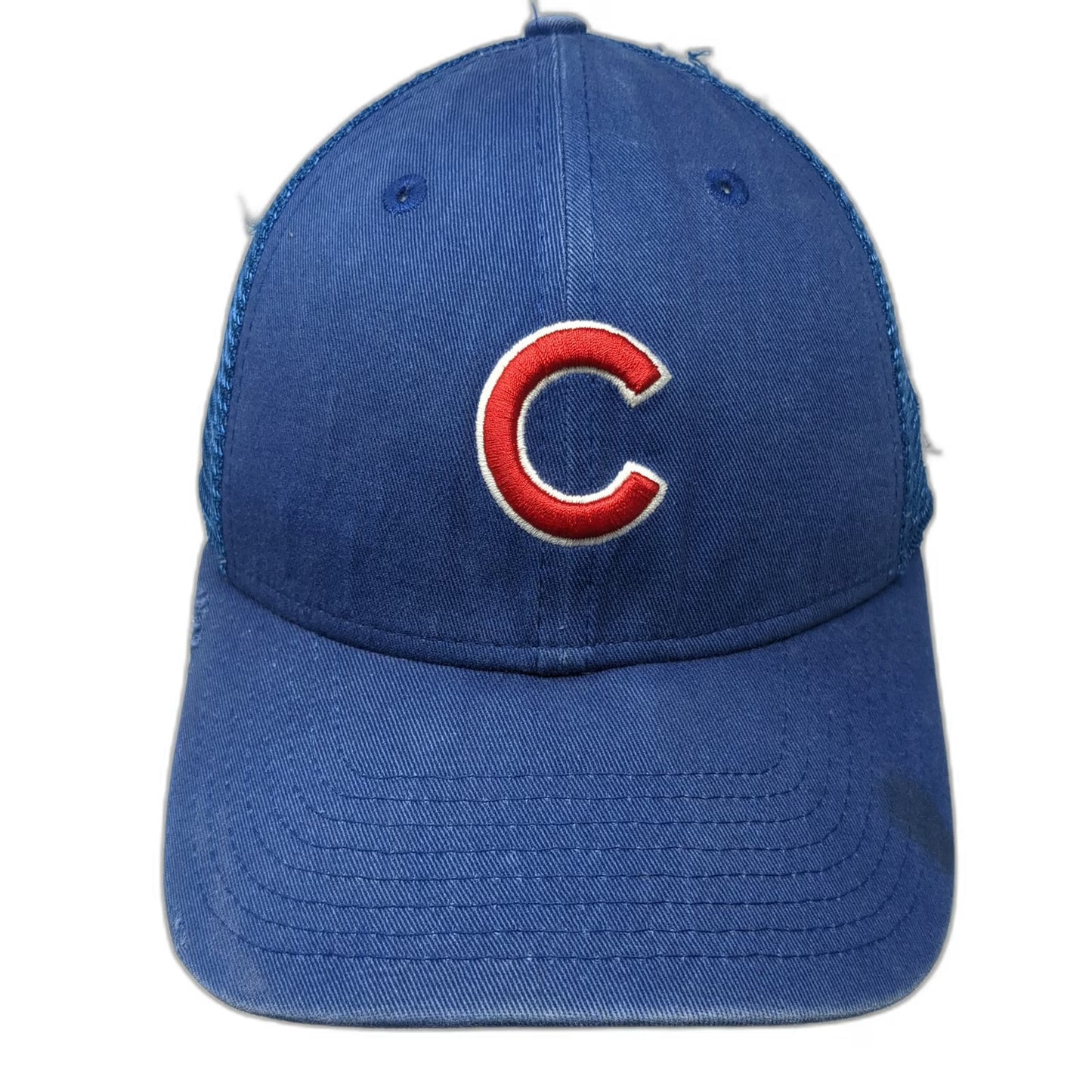 New Era Chicago Cubs MLB Trucker Hat Blue Red White OSFM Snapback Mesh 9FORTY