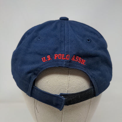 US Polo Assn. Strapback Hat Blue One Size Adjustable Embroidered Logo 6 Panel