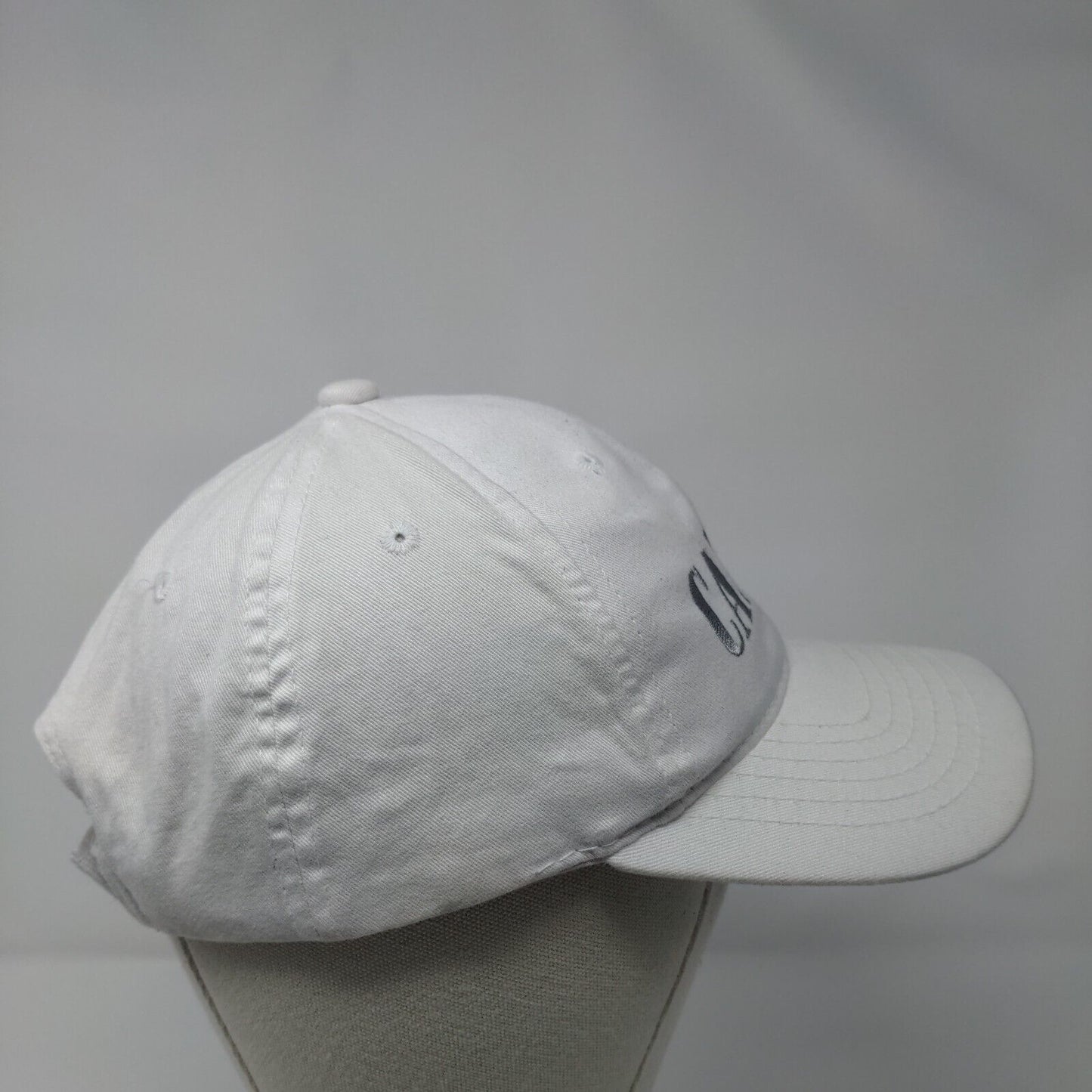Canada Strapback Hat White OSFA Adjustable Embroidered 6 Panel Solid