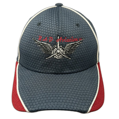 New Era Baseball Cap Gray M RAD Aviation LLC Lil Gunfighter N55CY Stretch Hat