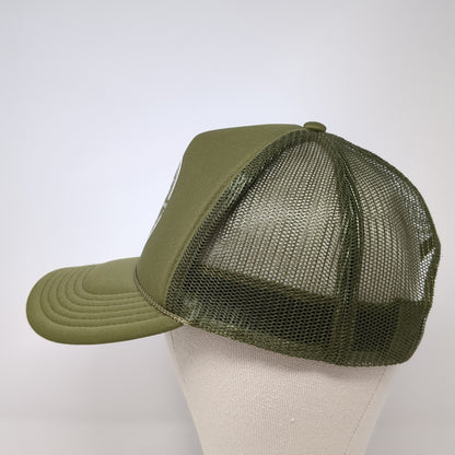 Hyde Perk Coffee House Snapback Rope Trucker Hat Green One Size Mesh Back