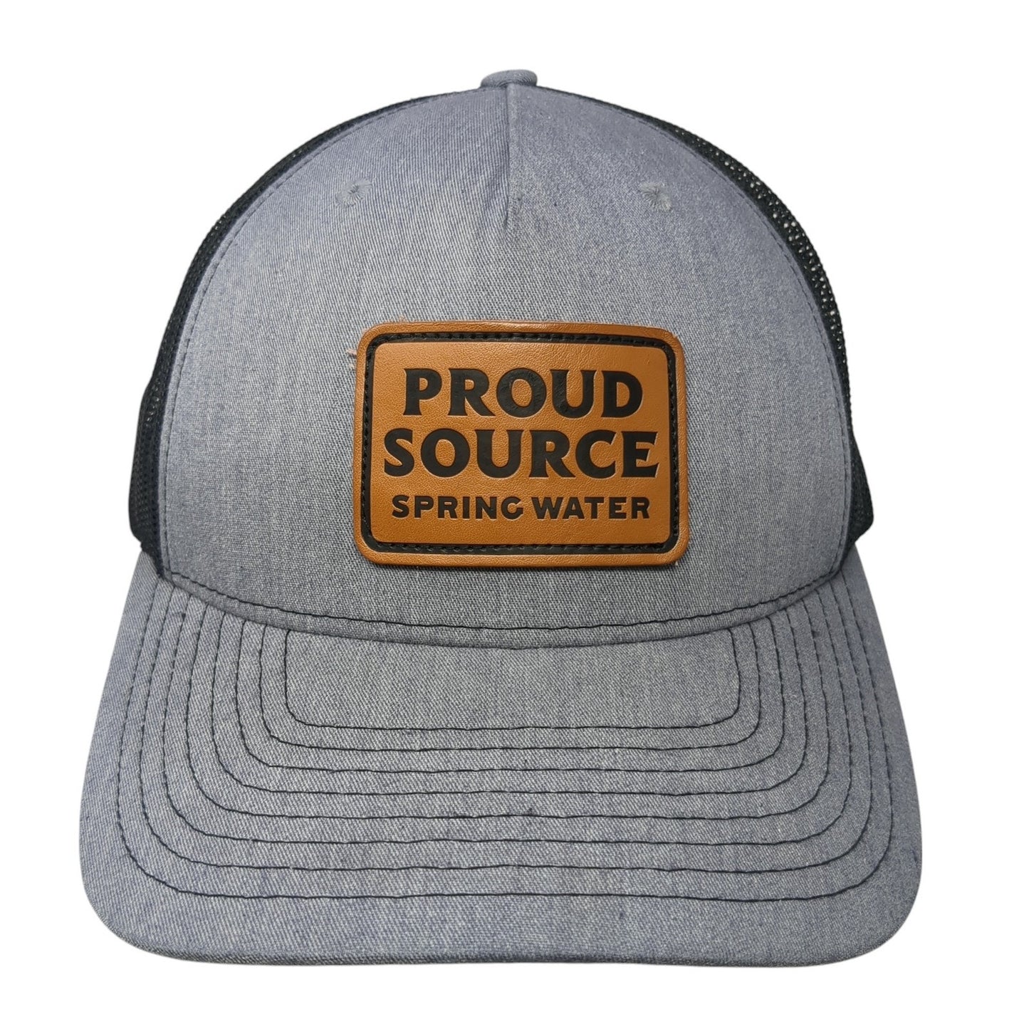 Proud Source Spring Water Snapback Trucker Hat Gray OS Adjustable Richardson
