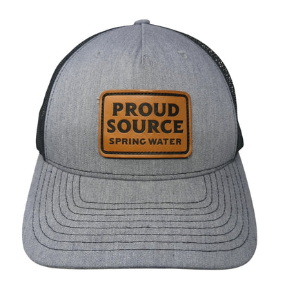 Proud Source Spring Water Snapback Trucker Hat Gray OS Adjustable Richardson