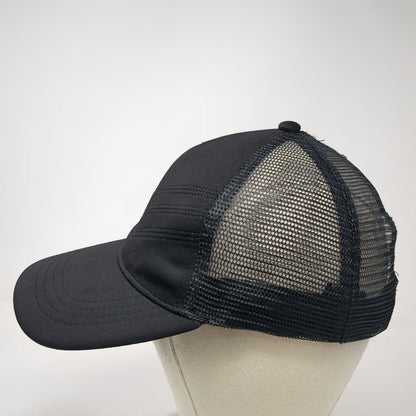 Express Trucker Hat Black One Size Mesh Back Chevron Snapback Tonal Stitch Hat