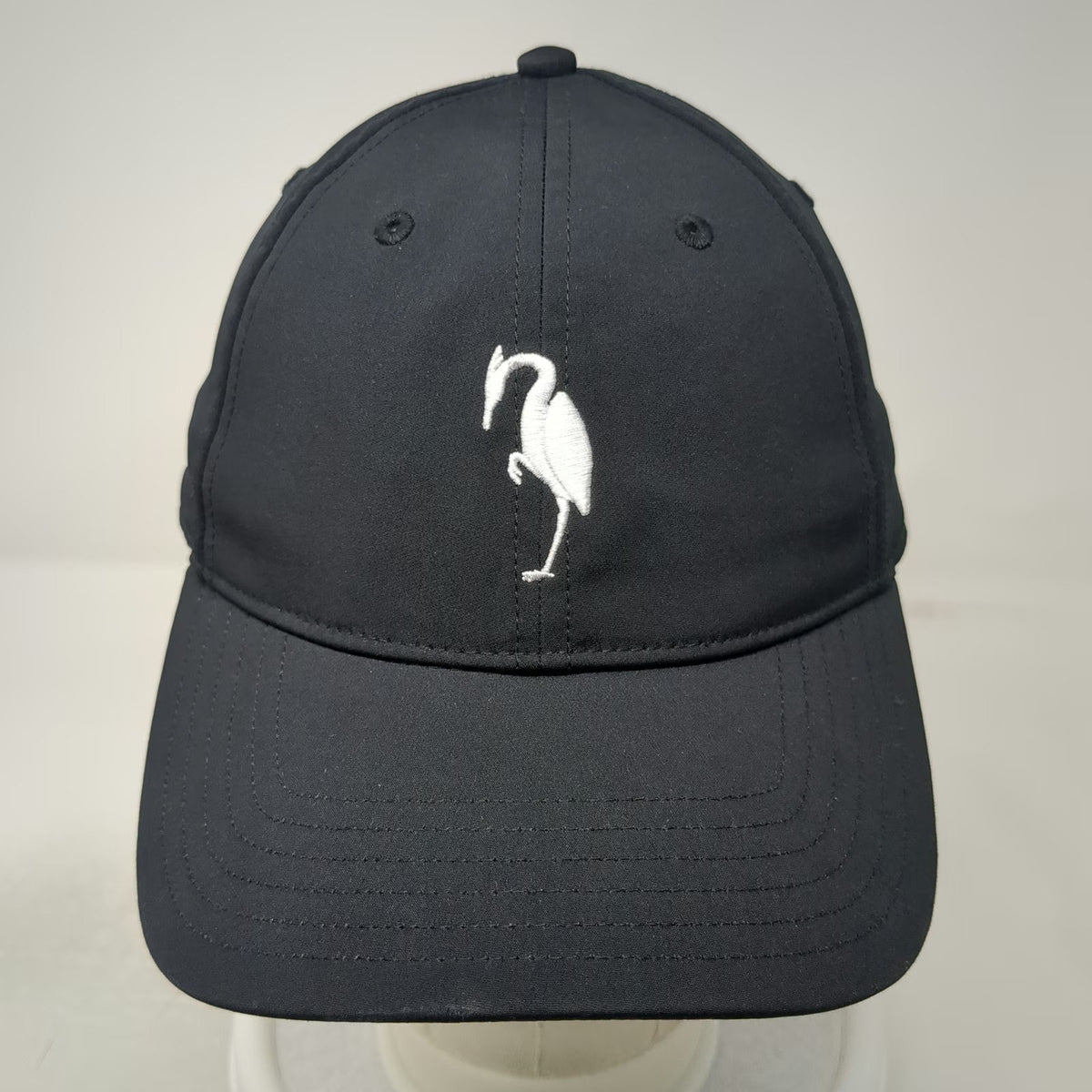TaylorMade Baseball Cap Black One Size Young Guns Heron Bird Golf Hat Slideback