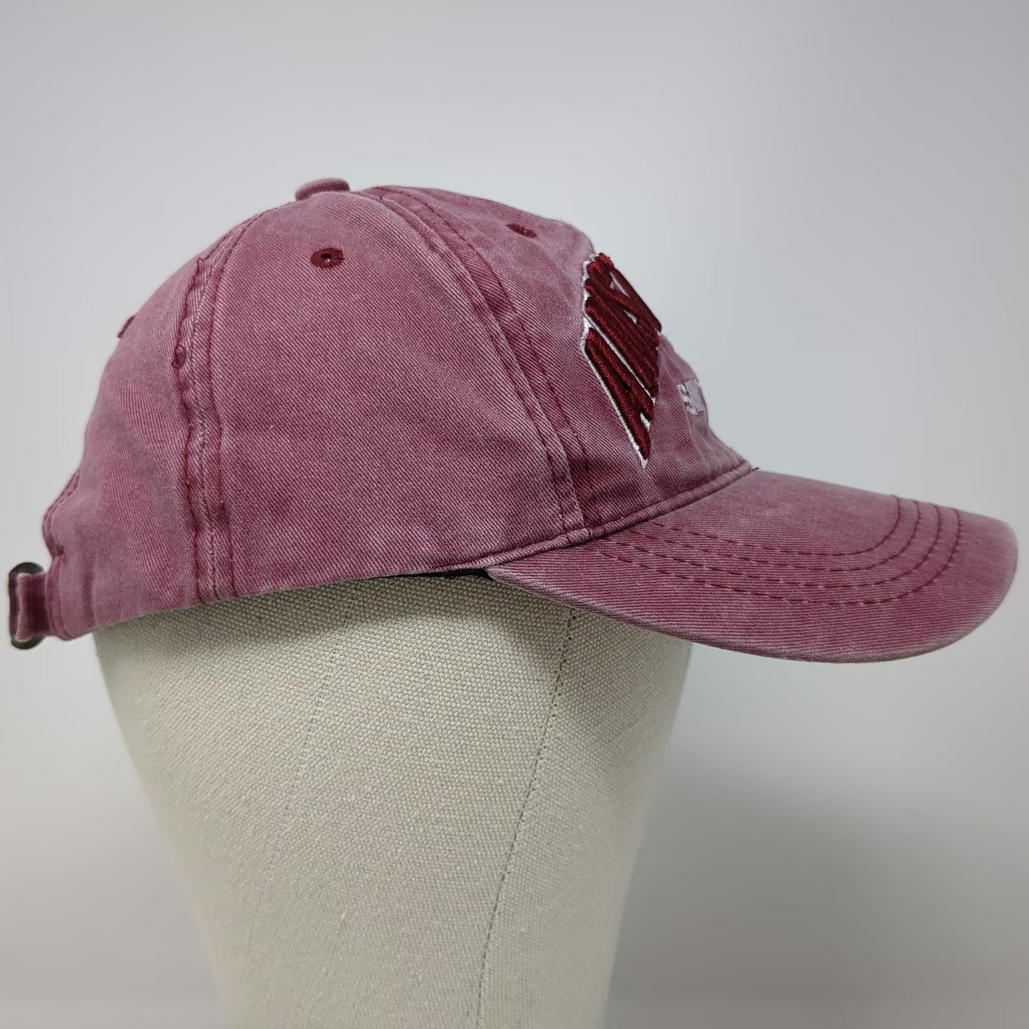 Baseball Cap Red OSFM Amsterdam Since 1275 Slideback Distressed Adjustable Hat