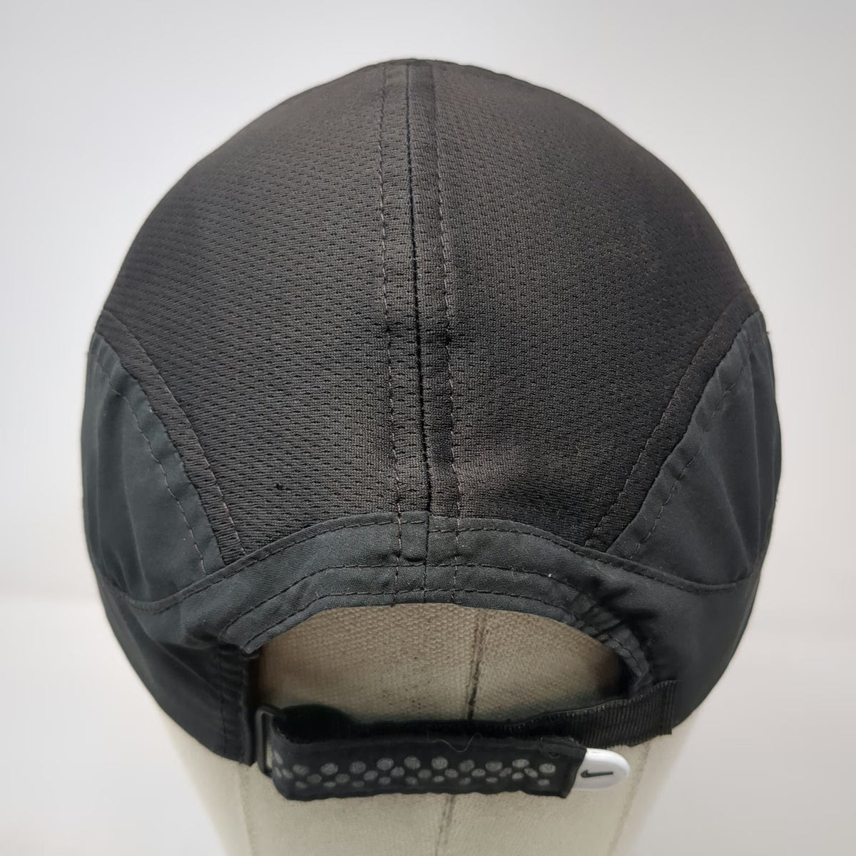 Nike Baseball Cap Black One Size Dri-FIT Mesh Strapback Reflective Running Hat