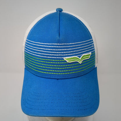 SpurWing The Club Fitted Mesh Back Trucker Hat Blue L/XL A-Flex Pukka