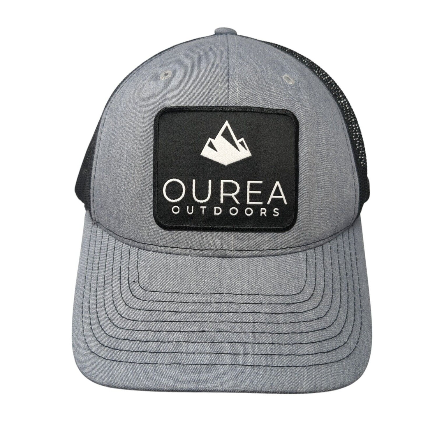 Ourea Outdoors Patch Snapback Trucker Hat Gray One Size Mesh Back