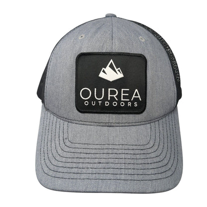 Ourea Outdoors Patch Snapback Trucker Hat Gray One Size Mesh Back
