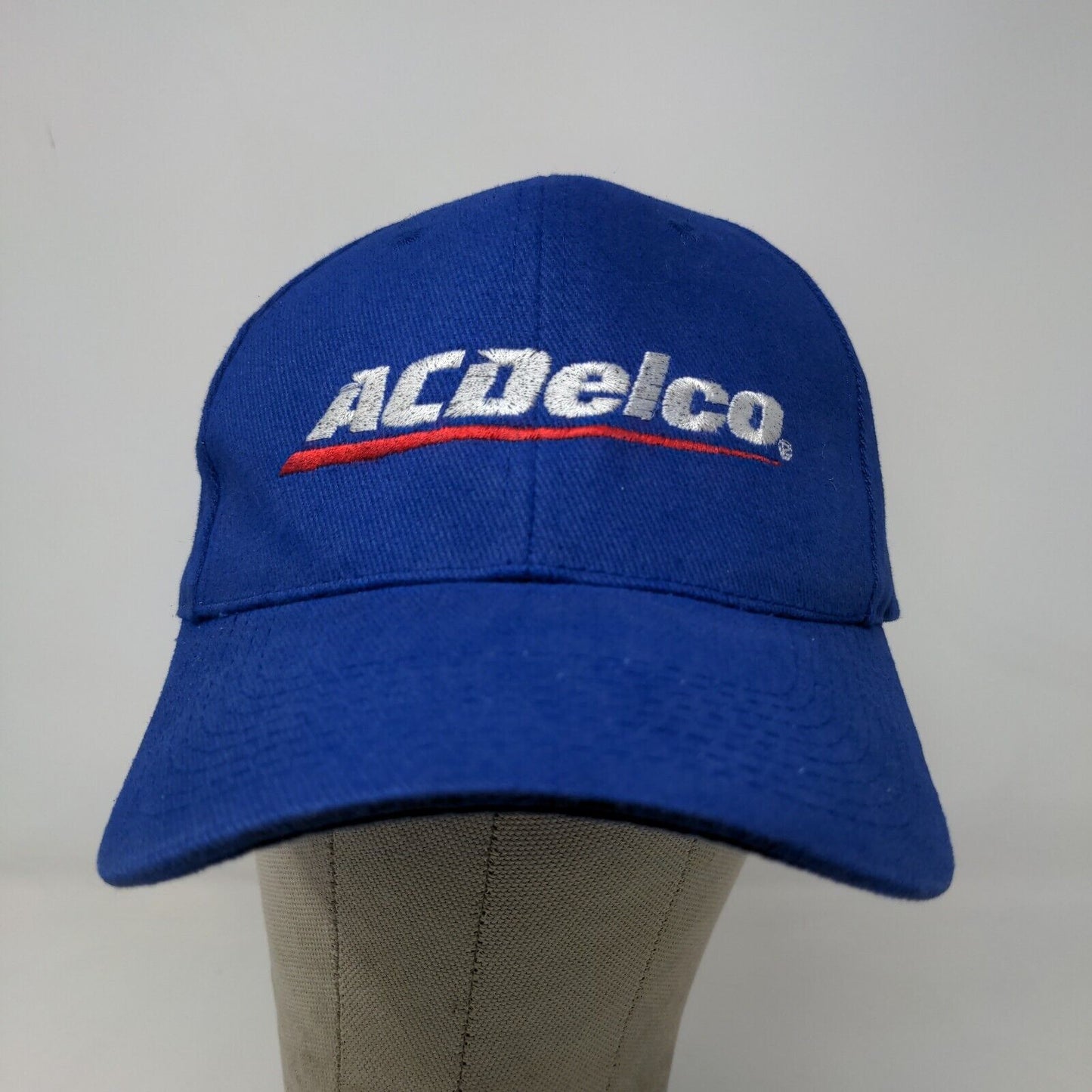 AC Delco Men's Strapback Hat Blue OSFM Embroidered Logo Cotton