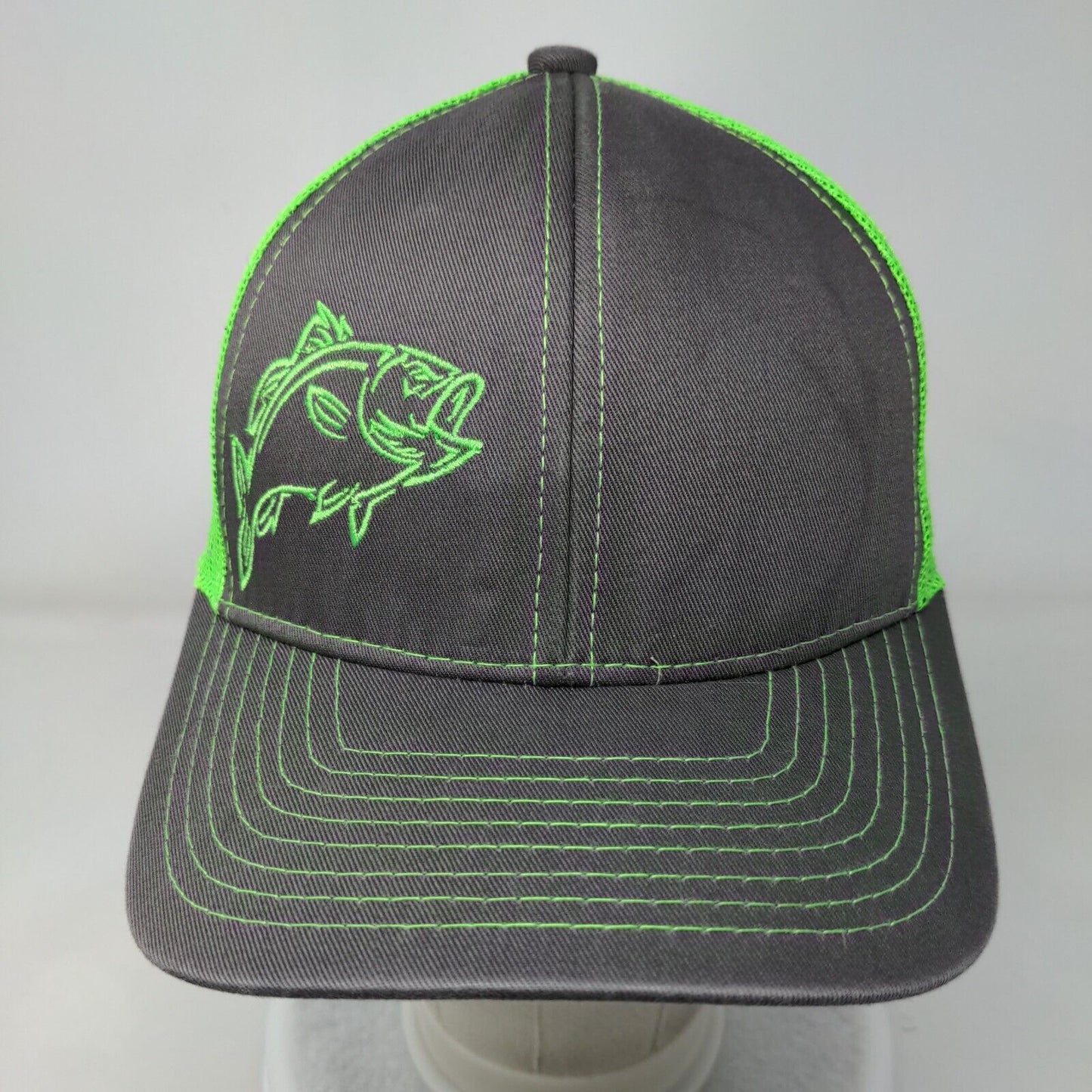 Trophy Tracker Outdoor Cap Snapback Trucker Hat Multi OSFM Embroidered Fish