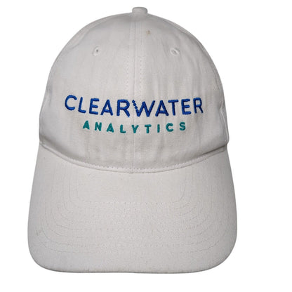 Clearwater Analytics Strapback Hat White One Size Embroidered 6 Panel