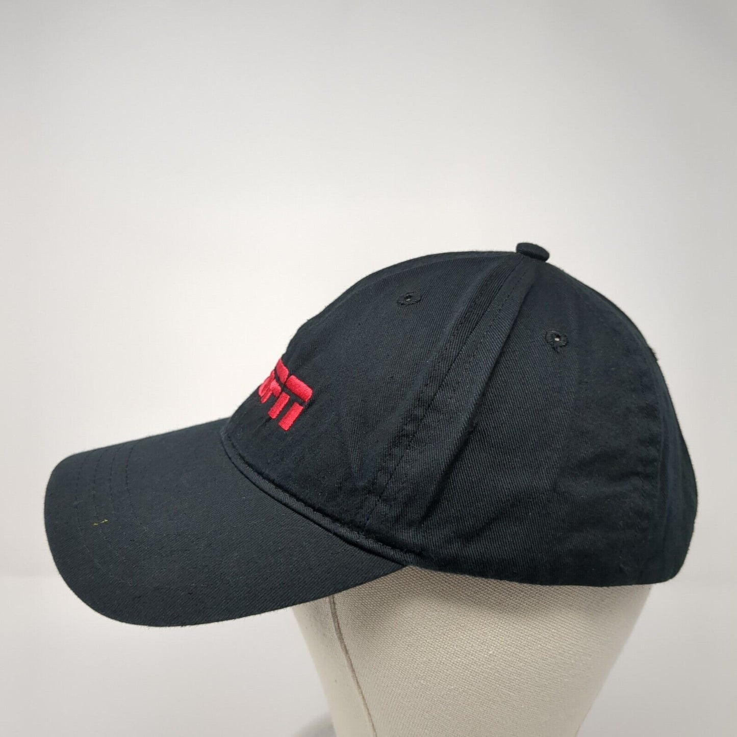 ESPN Slideback Hat Black One Size Adjustable Embroidered Pacific Essentials
