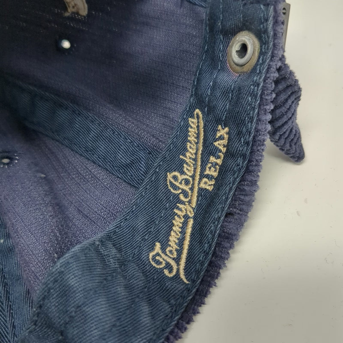 Tommy Bahama Baseball Cap Blue One Size Corduroy Silk Cotton Relax Slideback Hat