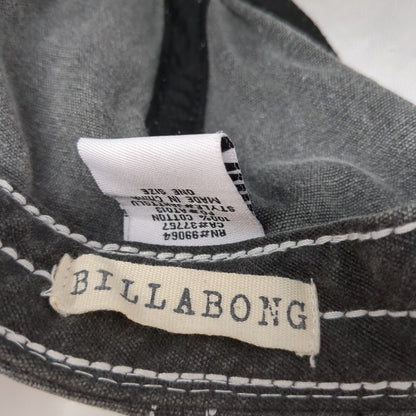 Authentic Billabong 1973 Snapback Hat Gray One Size Adjustable Distressed Cotton