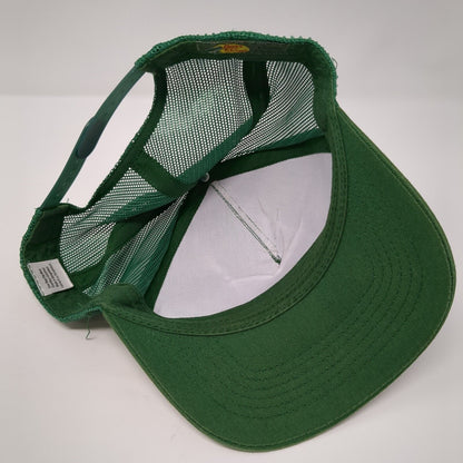 Bass Pro Shops Snapback Trucker Hat Green OS Adjustable Mesh Back Gone Fishing