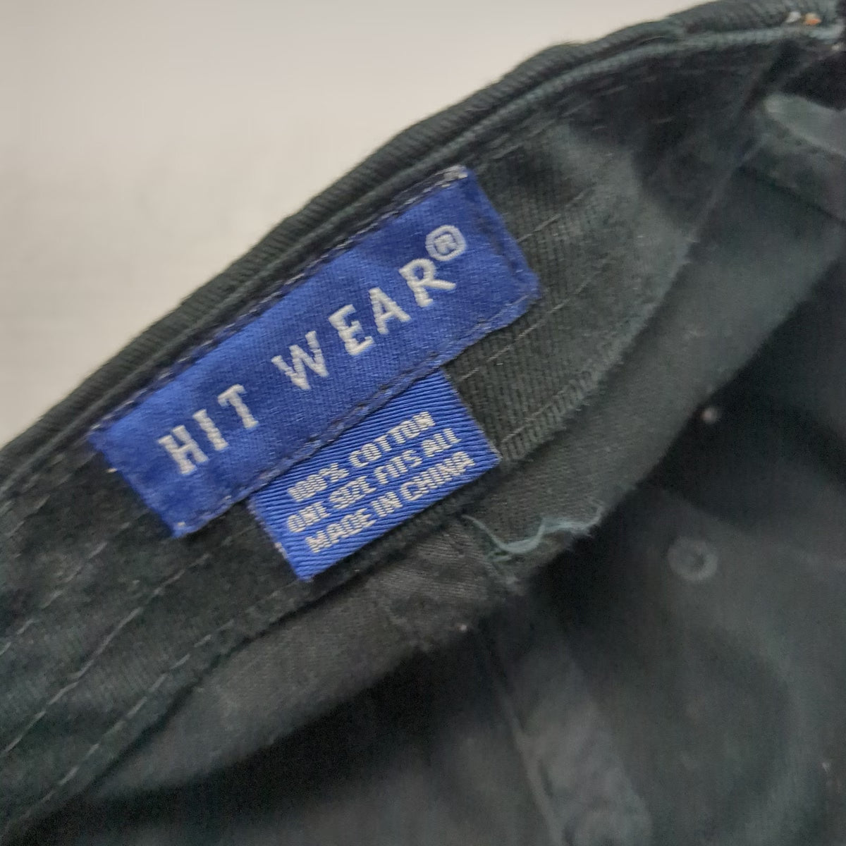 HIT WEAR Baseball Cap Black One Size Wainscott Studios Cotton Strapback Hat Logo