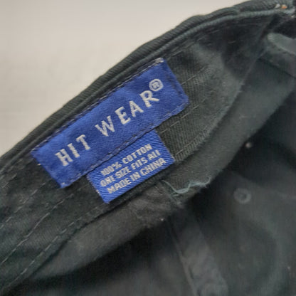 HIT WEAR Baseball Cap Black One Size Wainscott Studios Cotton Strapback Hat Logo