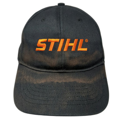 Stihl Baseball Cap Black One Size Strapback Embroidered Logo Workwear Hat