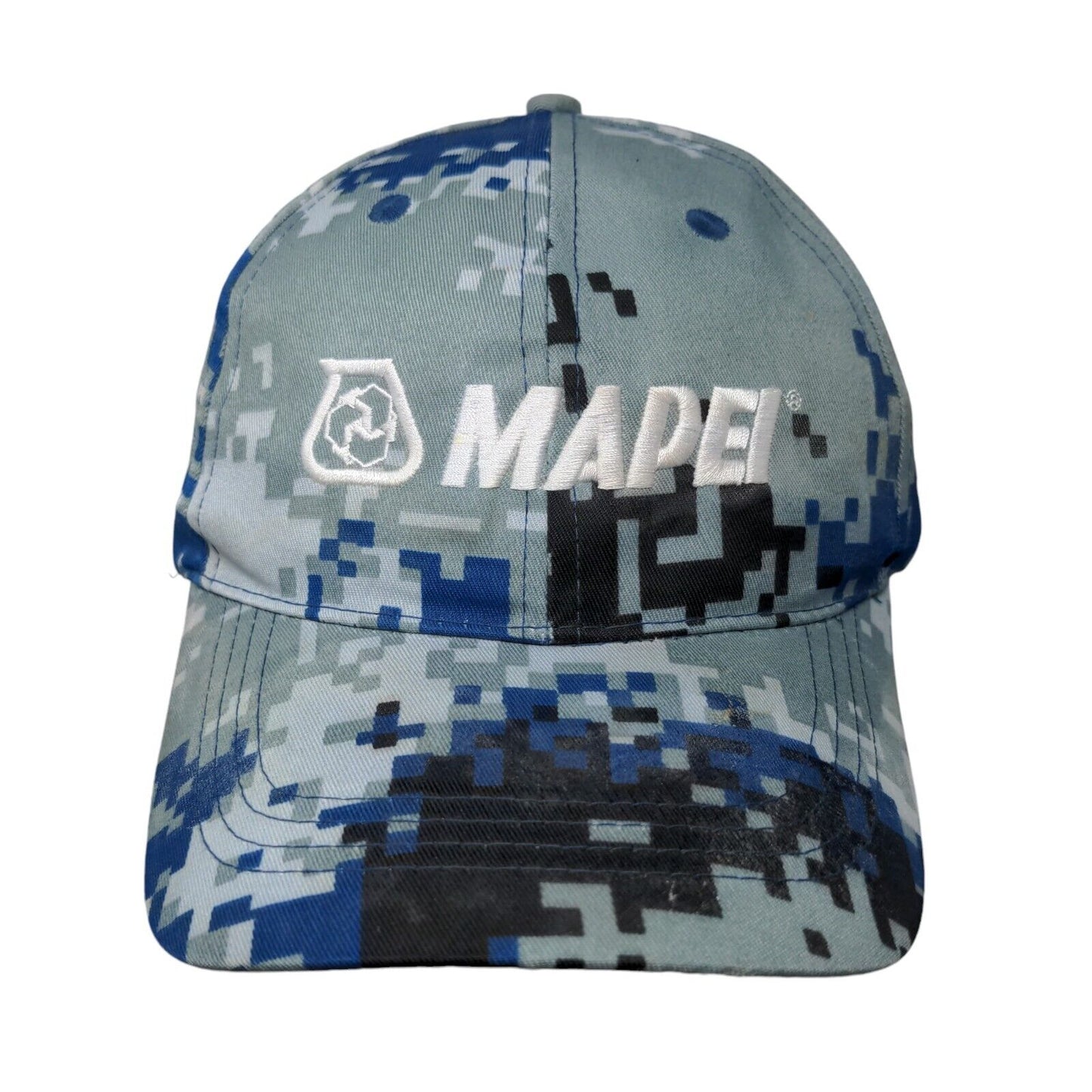 MAPEI Strapback Hat Blue Digital Camo One Size Embroidered Adjustable
