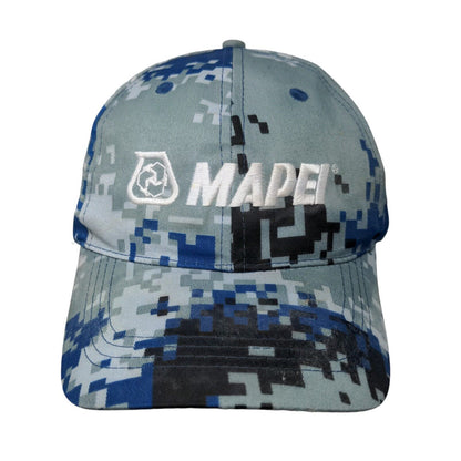 MAPEI Strapback Hat Blue Digital Camo One Size Embroidered Adjustable