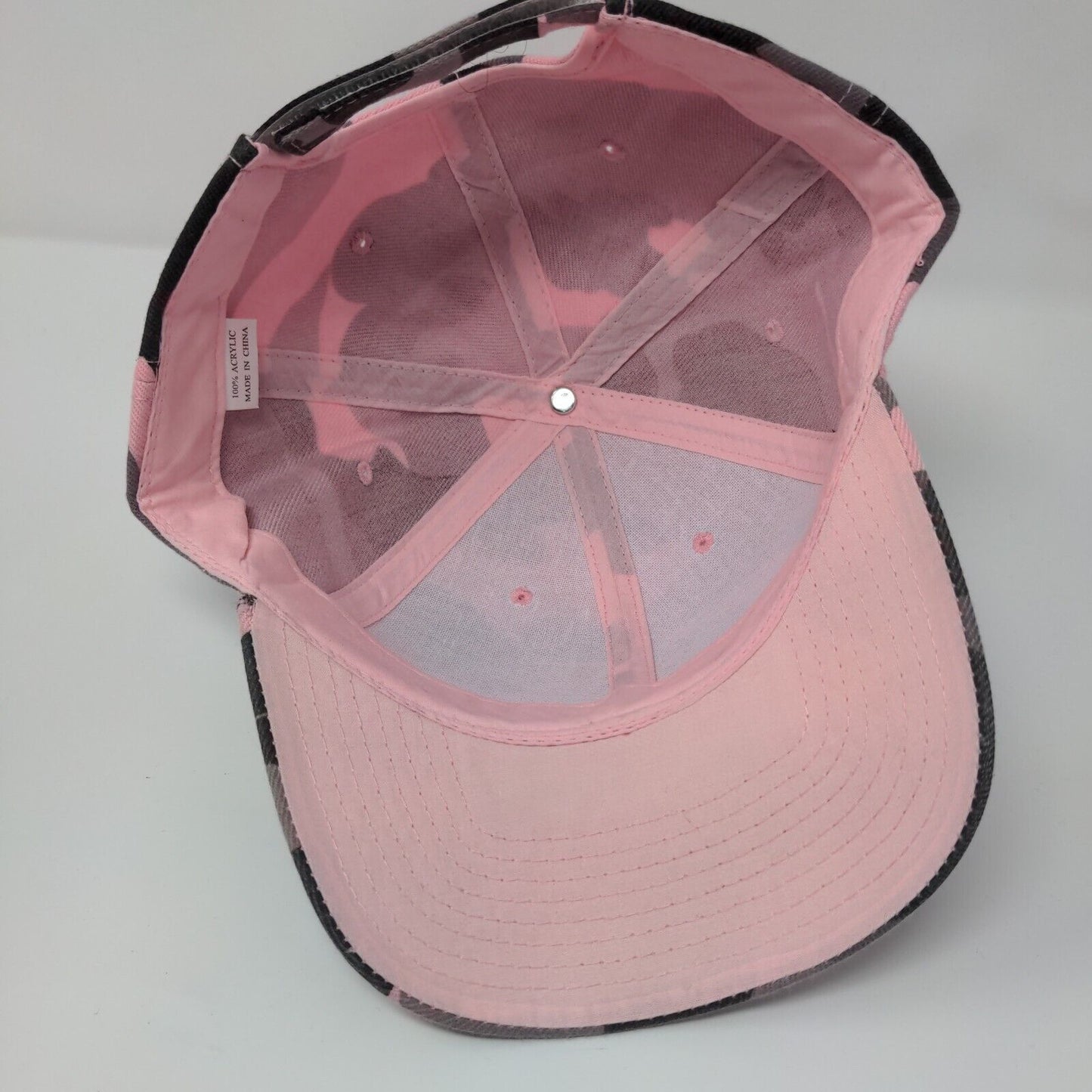 Unbranded Strapback Hat Camouflage OSFA Adjustable Vented Holes 6 Panel Blank