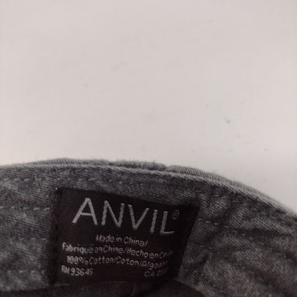 Nash Strapback Hat Gray OSFA Adjustable Embroidered 6 Panel Anvil