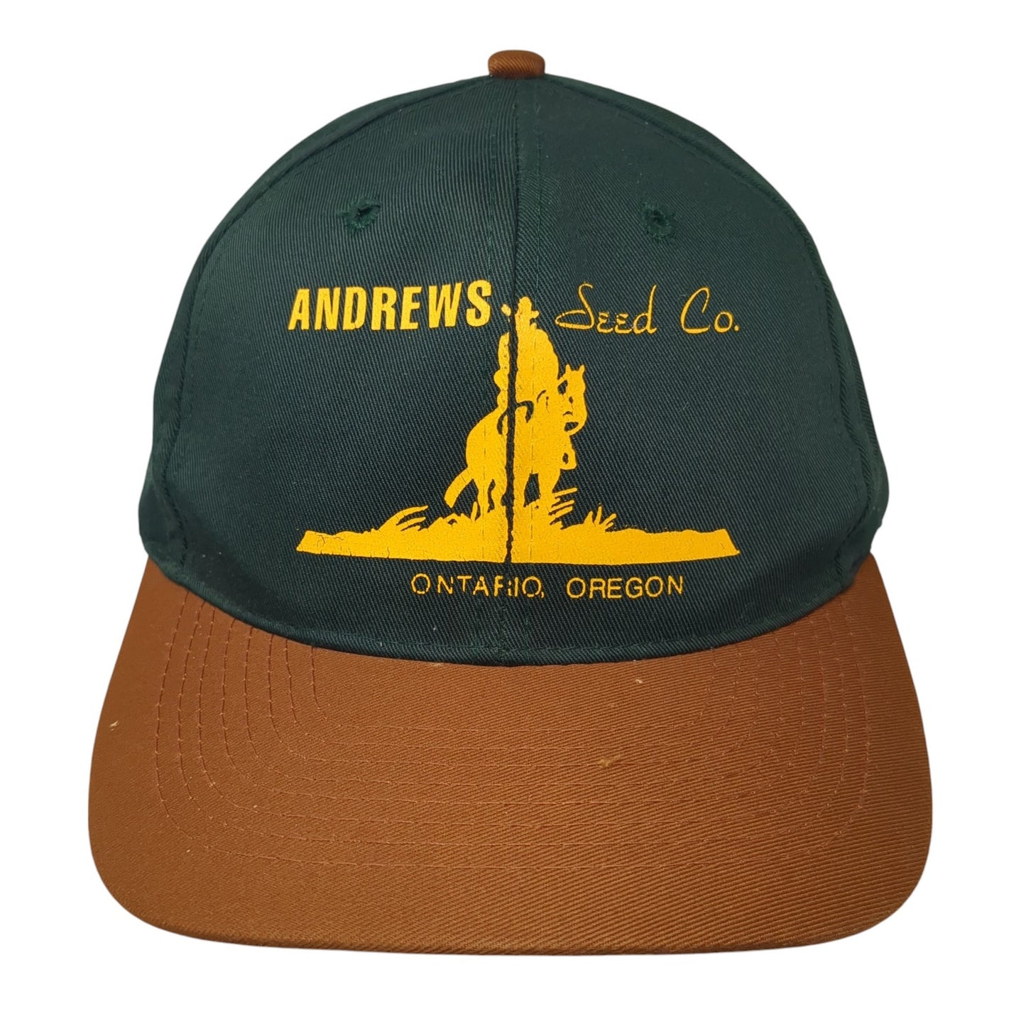 Andrews Seed Co. Ontario Oregon Snapback Hat Green One Size Adjustable Otto