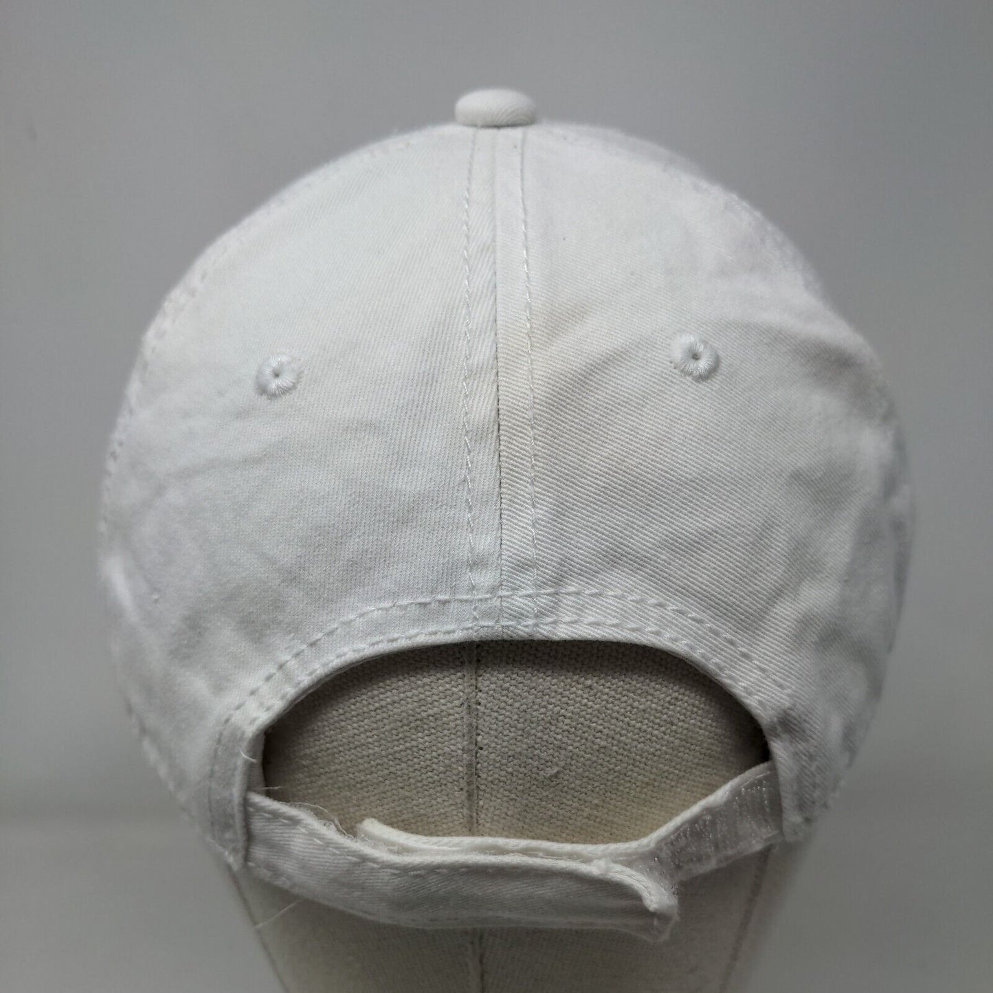 Greg Norman Tasso Elba Strapback Hat White One Size Adjustable Embroidered