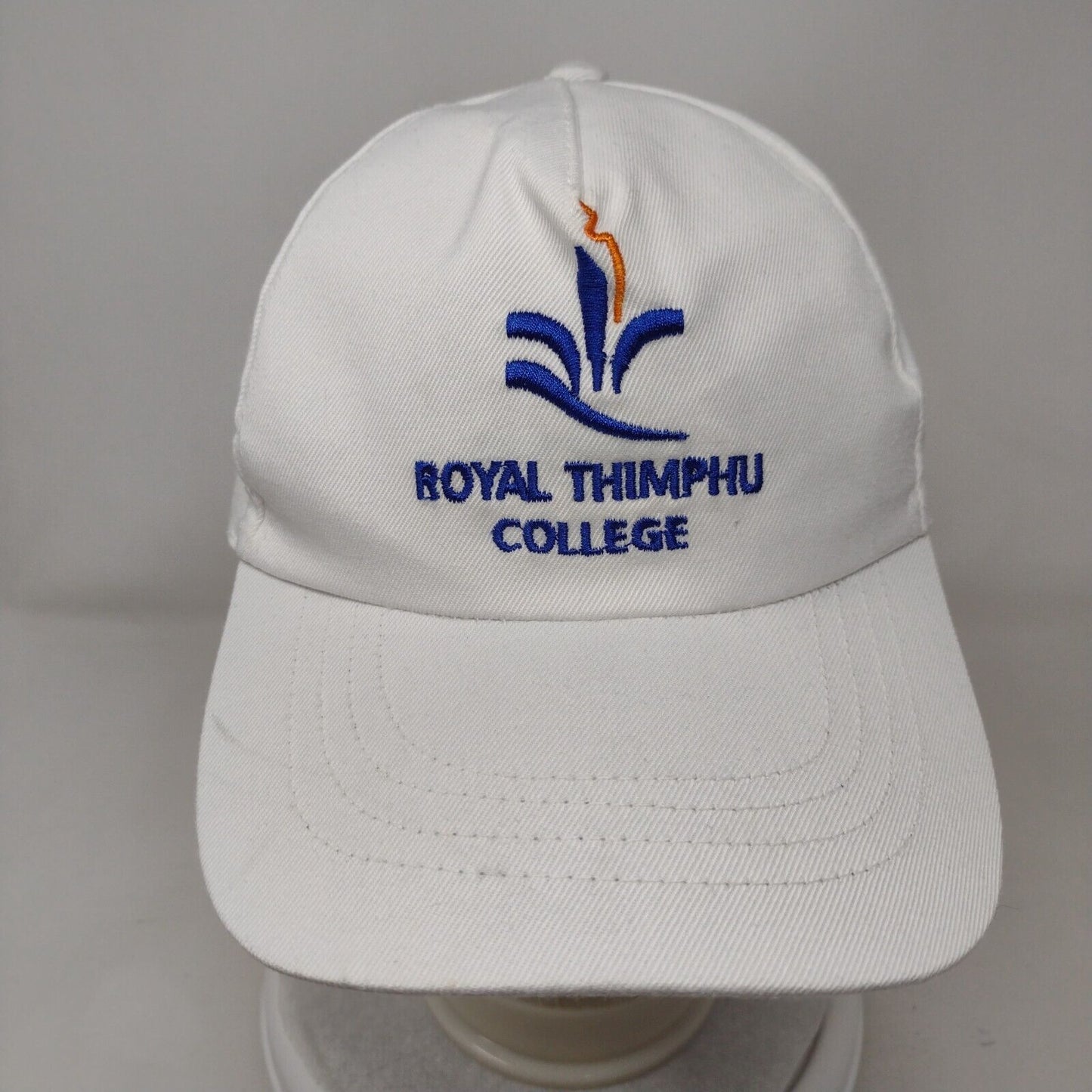 Royal Thimpu College Strapback Hat White One Size Adjustable Embroidered